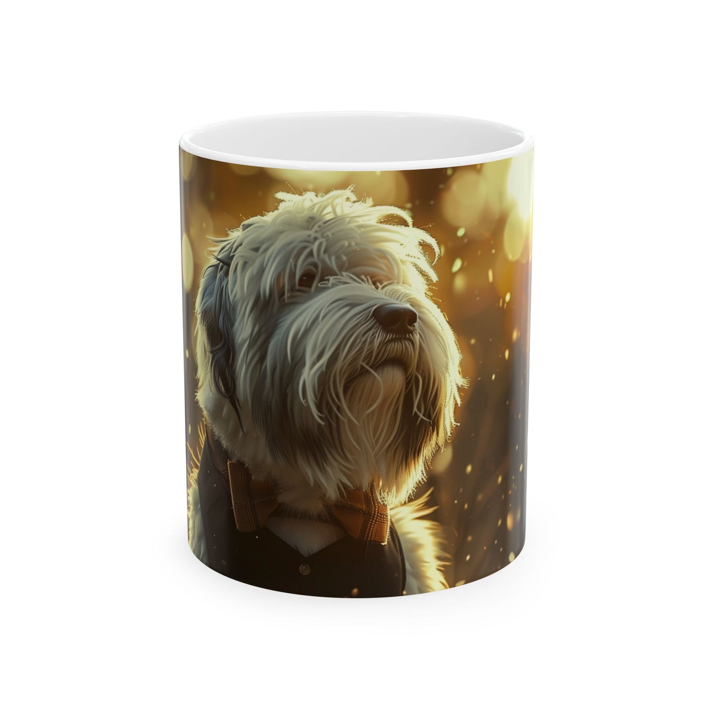 Old English Sheepdog Gentleman Mug – Dapper Dog Coffee Cup - Pikipa
