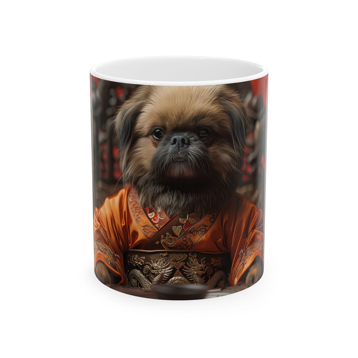 Pekingese Emperor Mug – Noble Dog Art Coffee Cup - Pikipa
