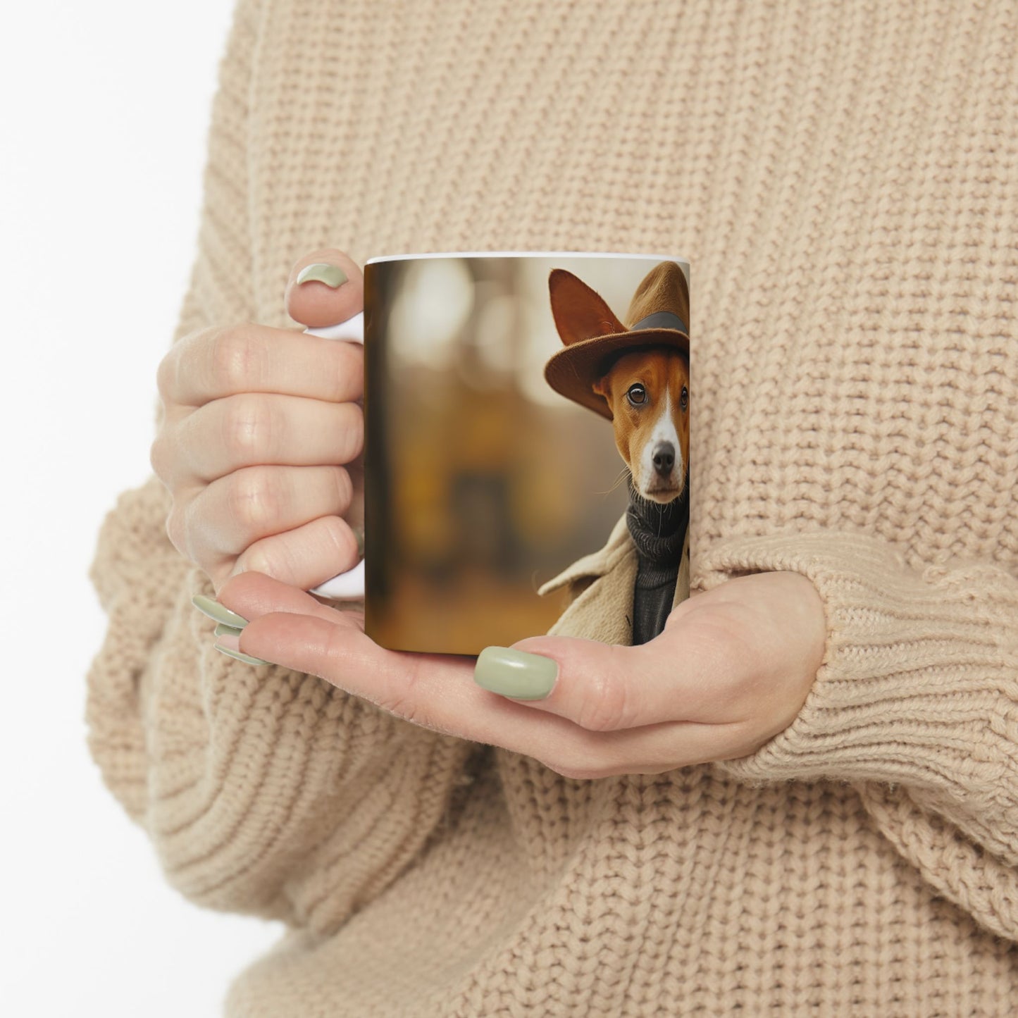 Basenji Mug – Elegant Dog Lover’s Coffee Cup - Pikipa