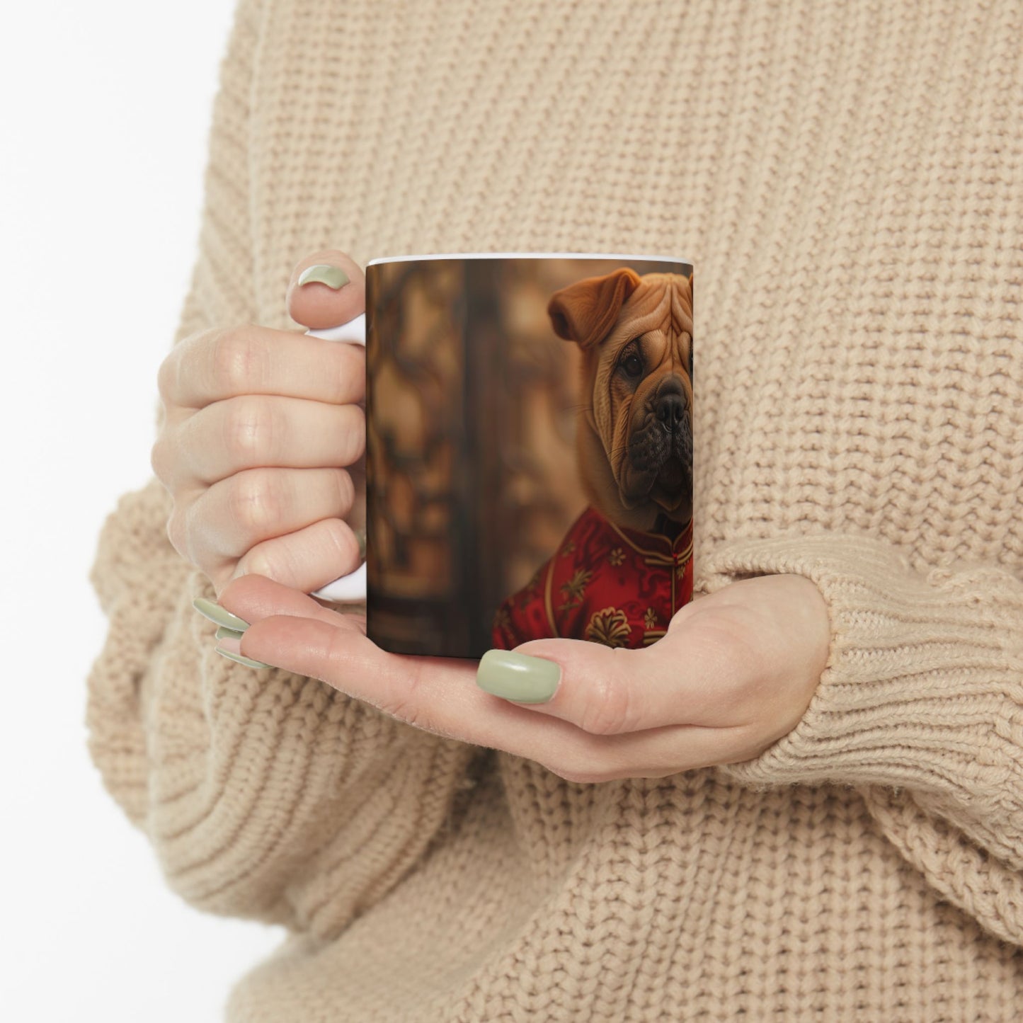 Chinese Shar-Pei Mug – Tang Suit Dog Coffee Cup - Pikipa