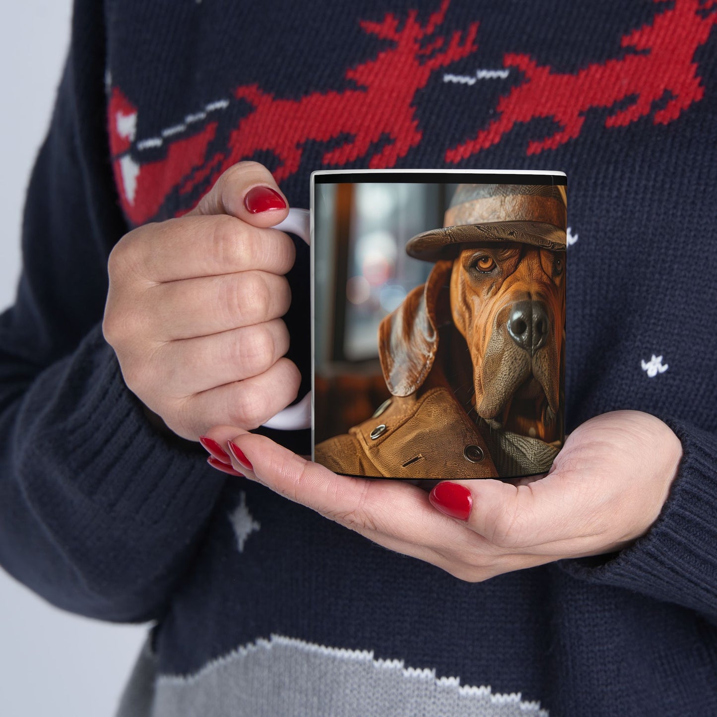 Bloodhound Detective Mug – Mystery Solvers & Dog Lovers Gift - Pikipa