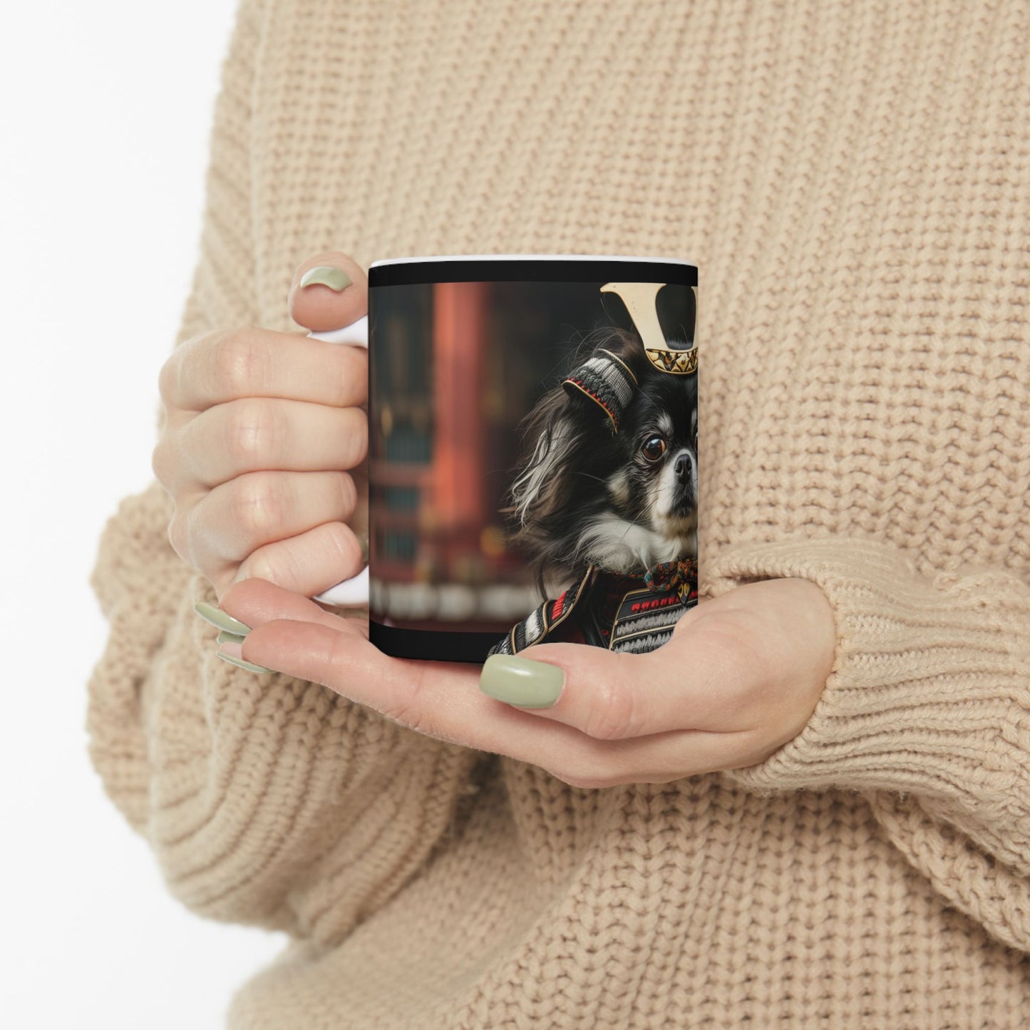 Japanese Chin Mug – Noble Warrior Dog Coffee Cup - Pikipa