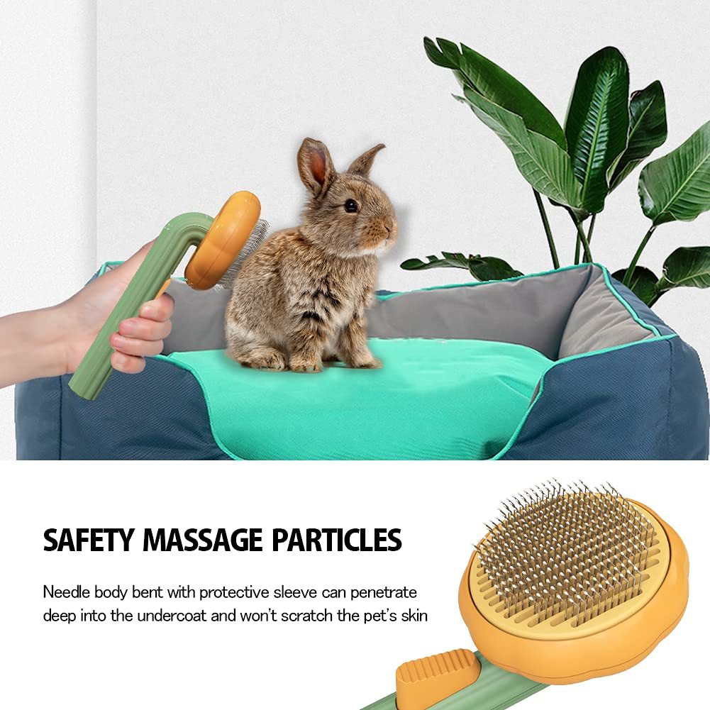 Pumpkin Pet Grooming Brush – Self-Cleaning Slicker for a Tangle-Free Coat - Pikipa