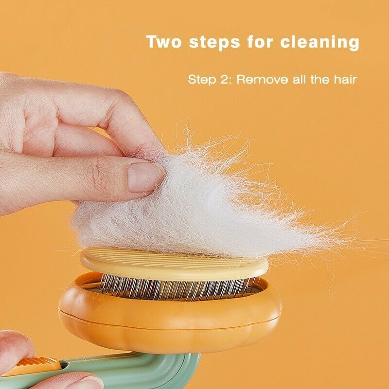 Pumpkin Pet Grooming Brush – Self-Cleaning Slicker for a Tangle-Free Coat - Pikipa