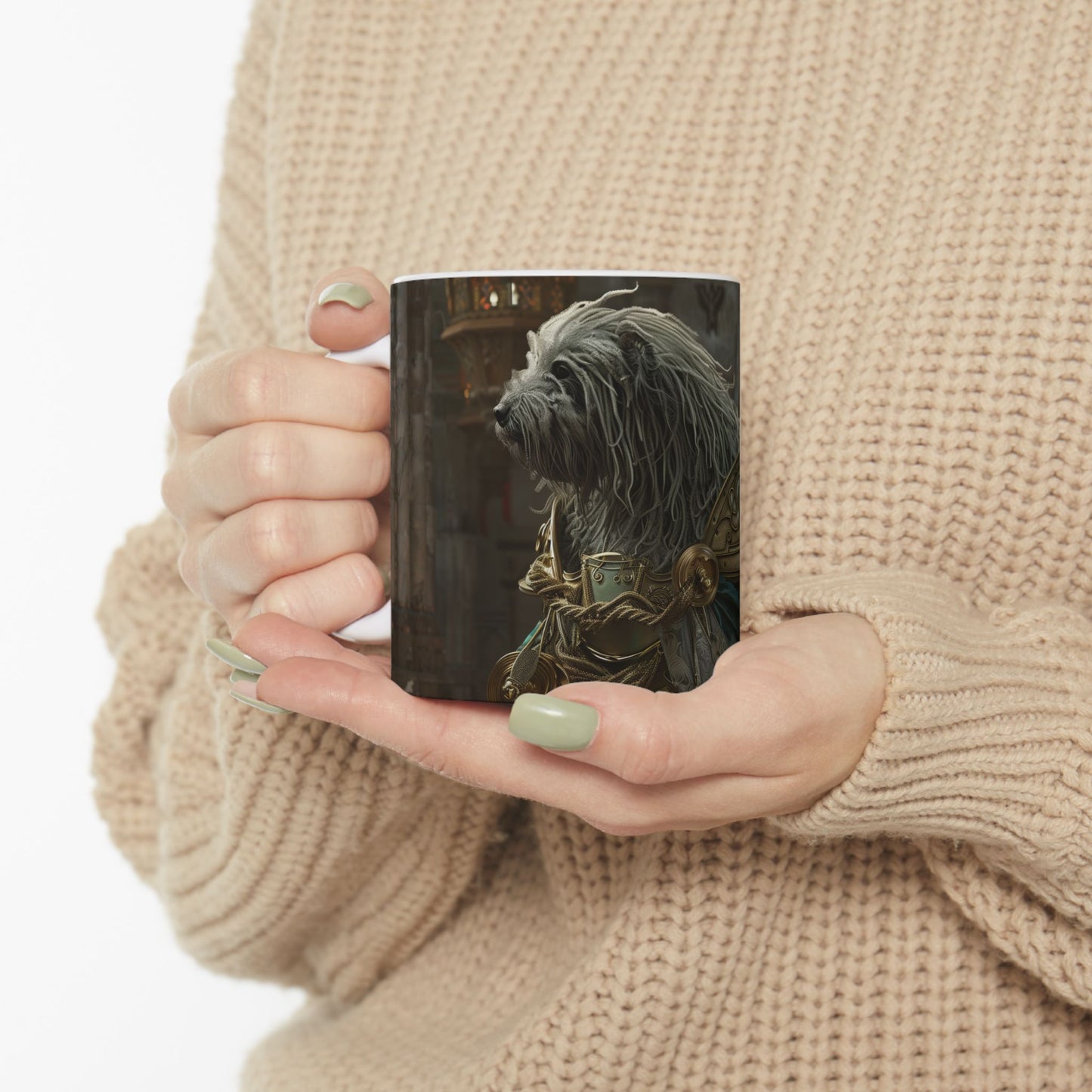 Puli Knight Mug – Brave Warrior Dog Coffee Cup - Pikipa