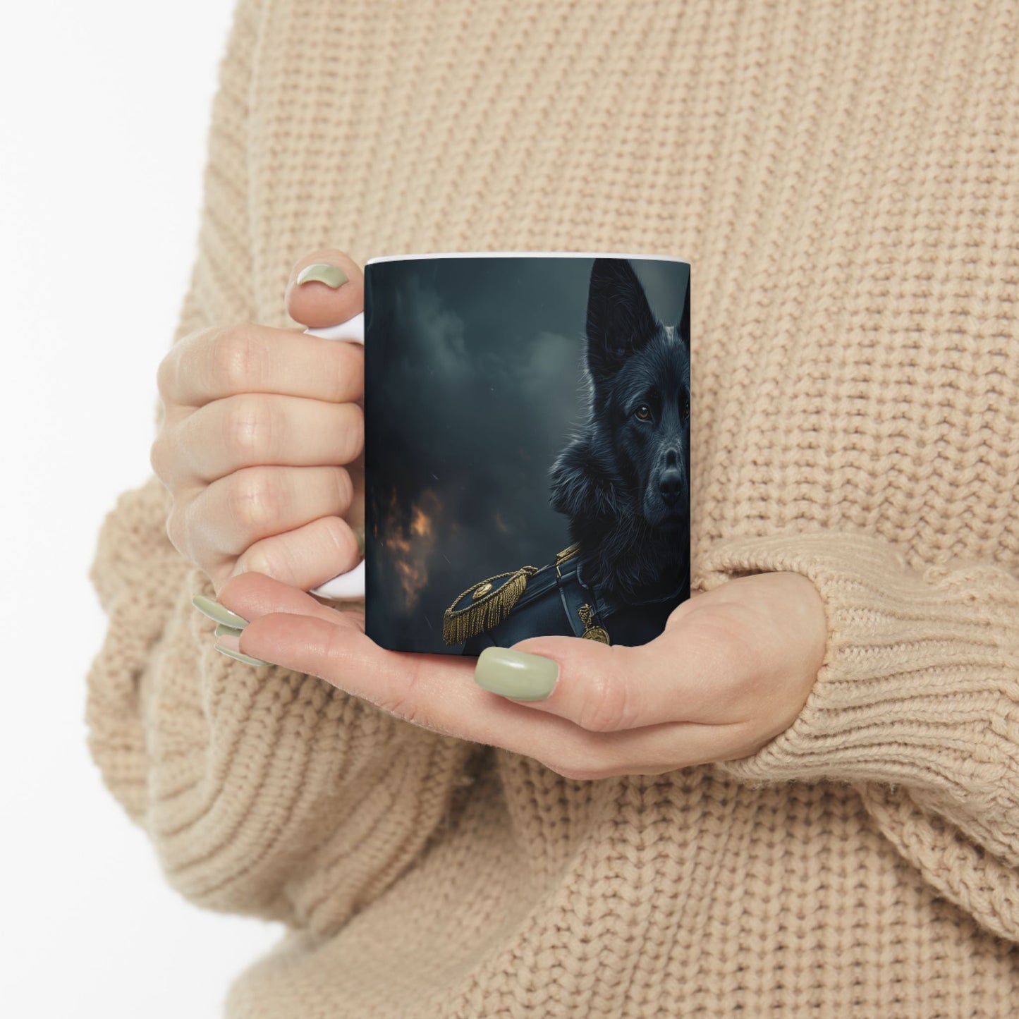 Belgian Sheepdog Mug – Fearless Military Commander Dog Cup - Pikipa