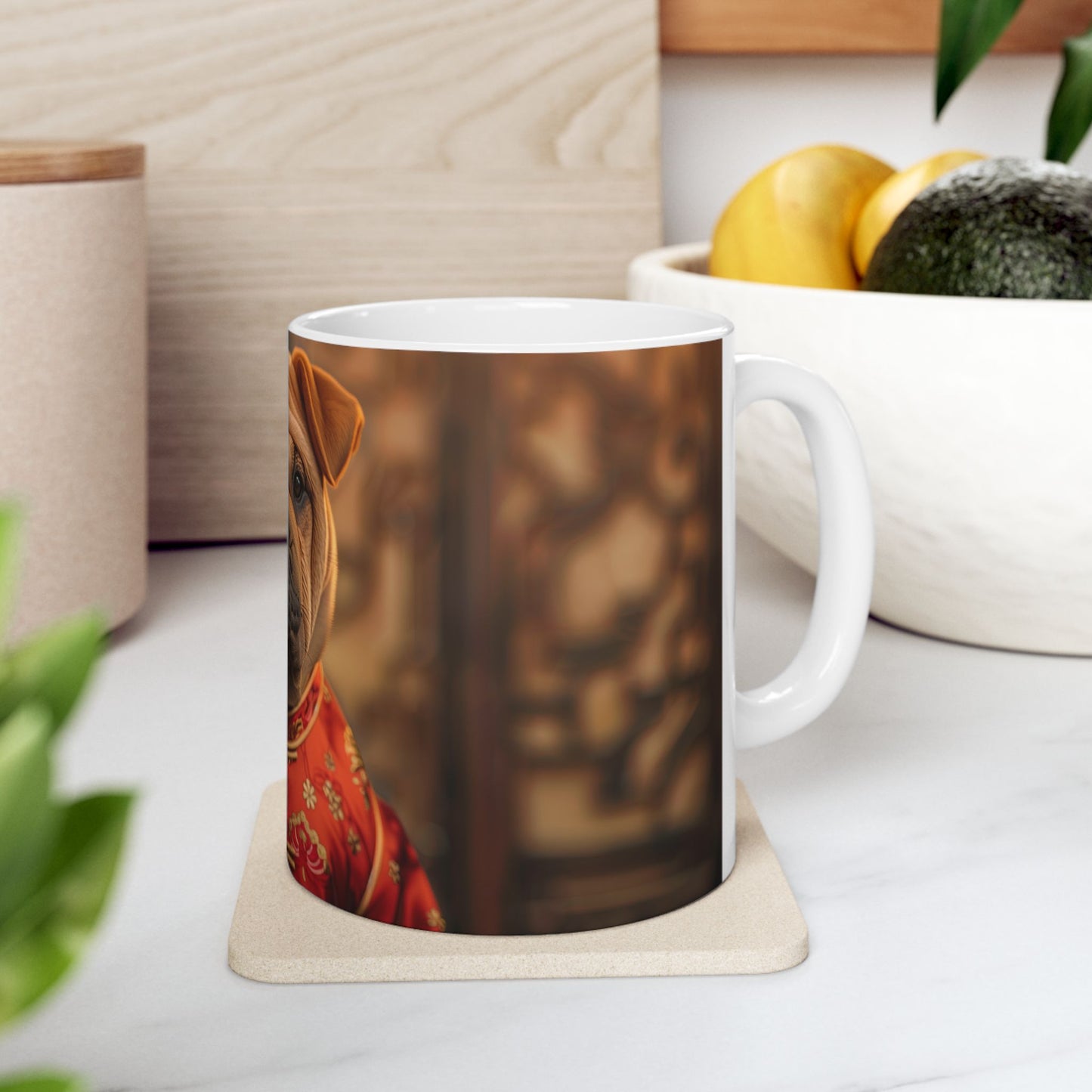 Chinese Shar-Pei Mug – Tang Suit Dog Coffee Cup - Pikipa
