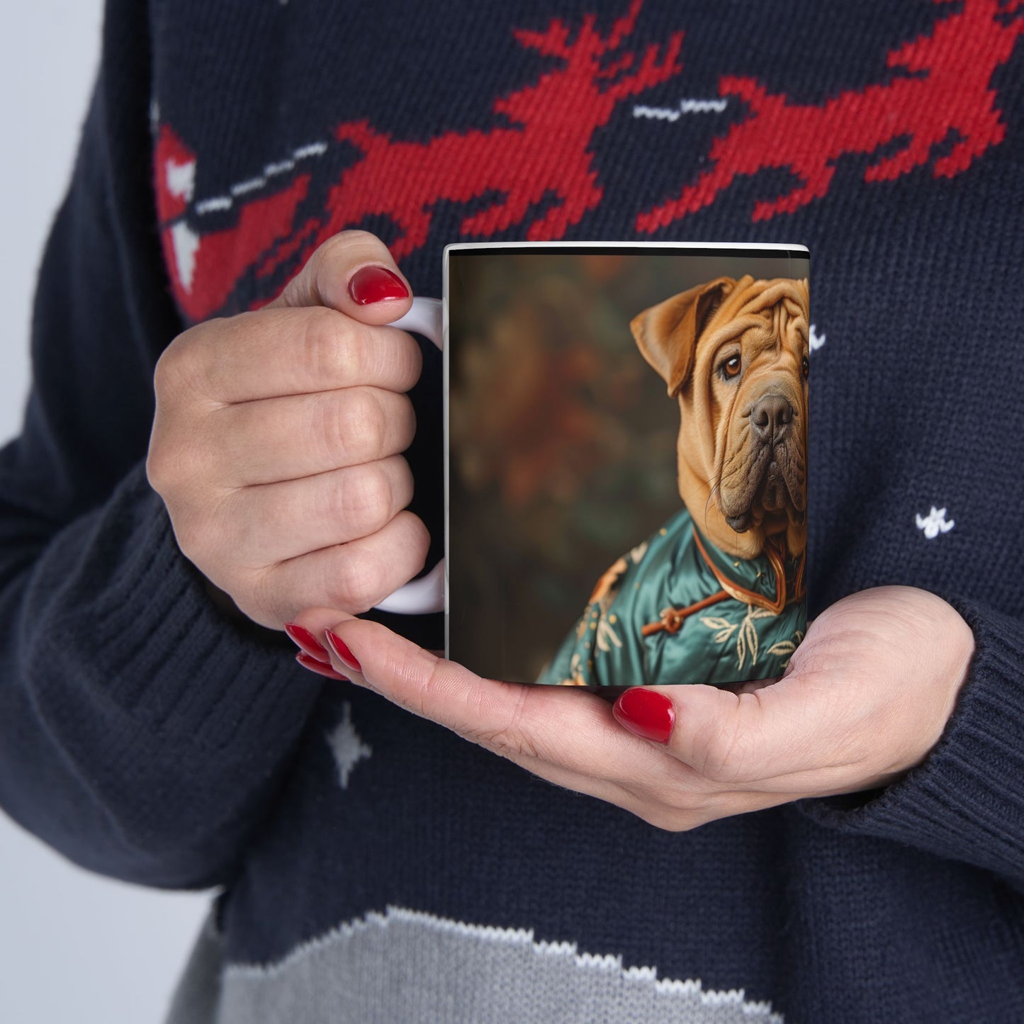 Chinese Shar-Pei Mug – Cheongsam Dog Coffee Cup - Pikipa