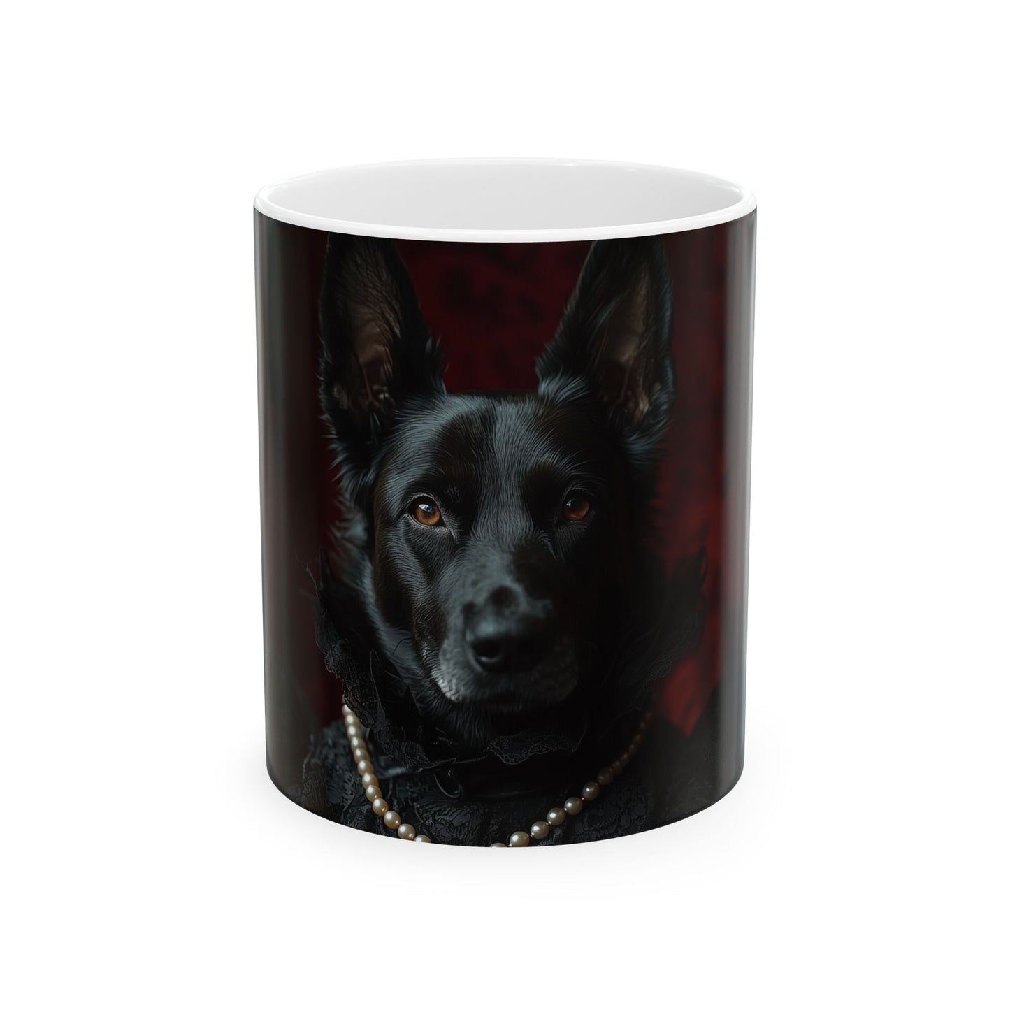 Belgian Sheepdog Mug – Mysterious Gothic Countess Dog Cup - Pikipa