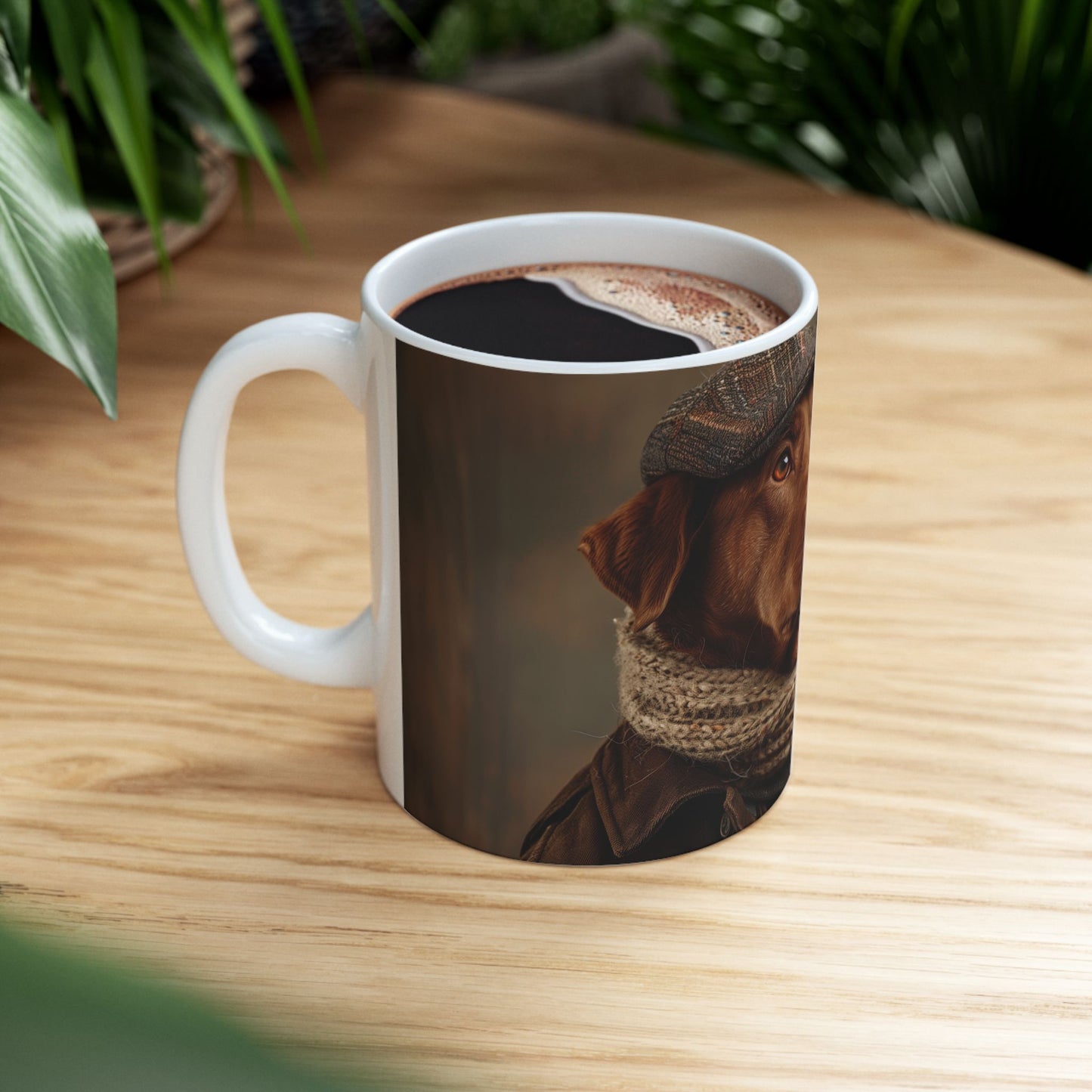 Chesapeake Bay Retriever Fisherman Mug – Rustic Dog Coffee Cup - Pikipa