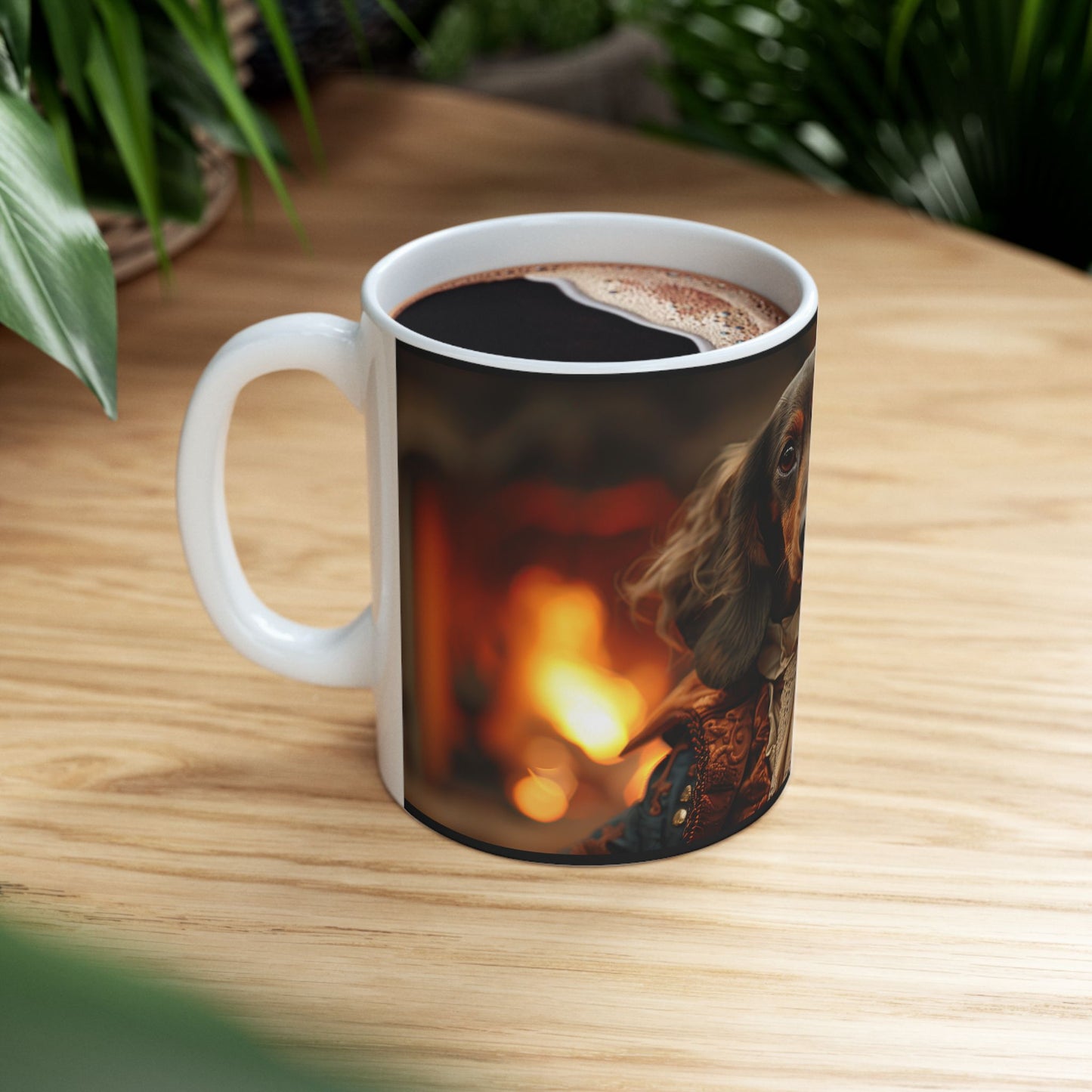 Longhaired Dachshund Mug – Victorian Aristocrat Dog Coffee Cup - Pikipa