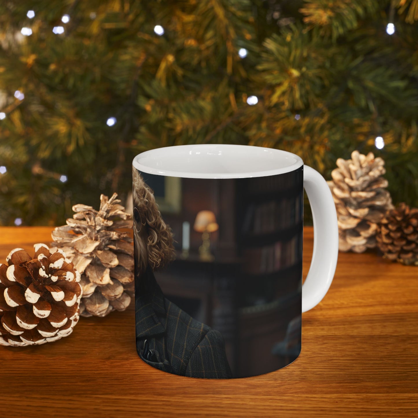 Labradoodle Aristocrat Mug – Vintage Dog Portrait Coffee Cup - Pikipa