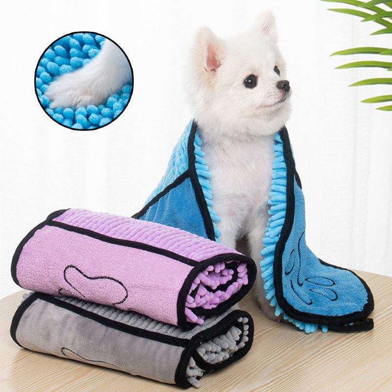 Quick-Dry Pet Bath Towel – Super Absorbent & Gentle for Dogs and Cats - Pikipa
