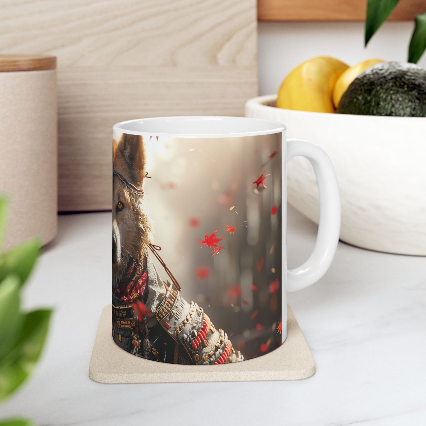Shiba Inu Samurai Warrior Mug – Feudal Japan Dog Coffee Cup - Pikipa