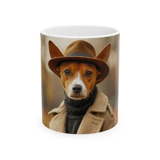 Basenji Mug – Elegant Dog Lover’s Coffee Cup - Pikipa