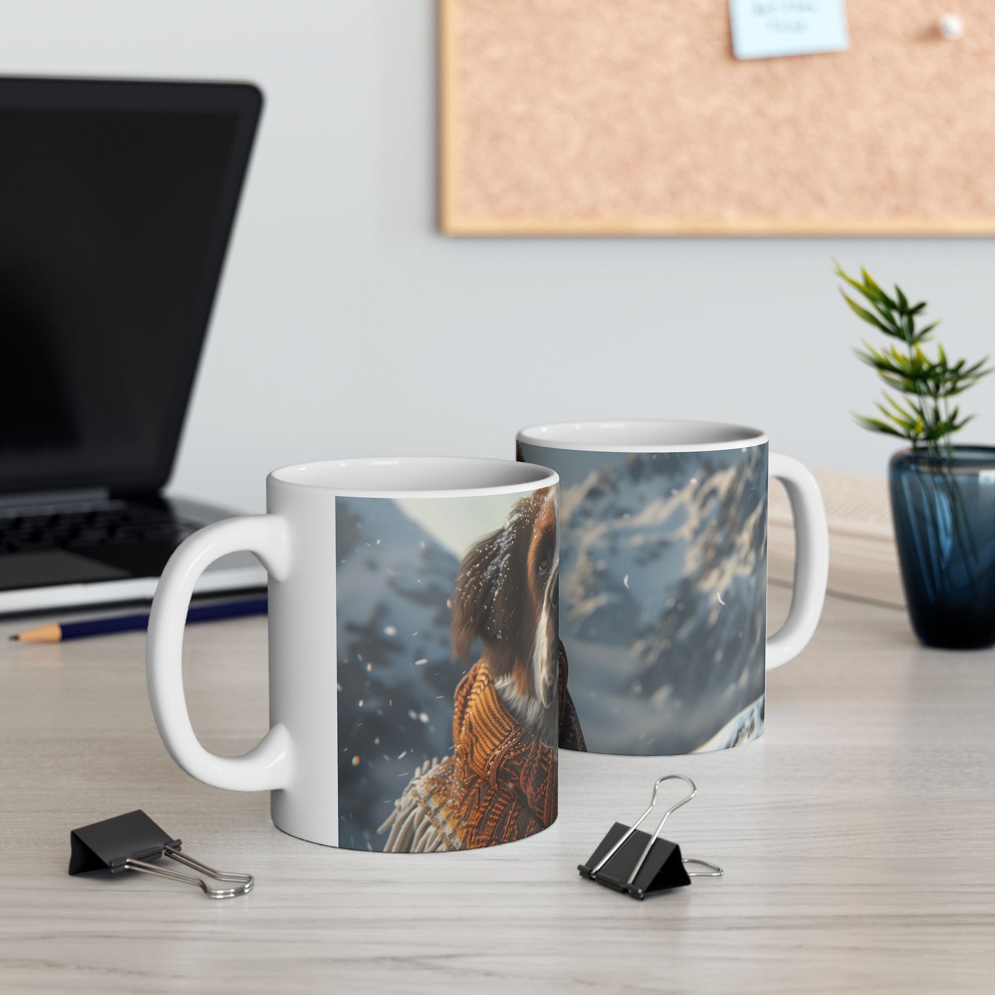Saint Bernard Mug – Winter Dog Coffee Cup for Pet Lovers - Pikipa