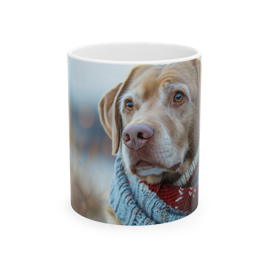 "Chesapeake Bay Retriever Nautical Sweater Mug – Unique Dog Coffee Cup - Pikipa