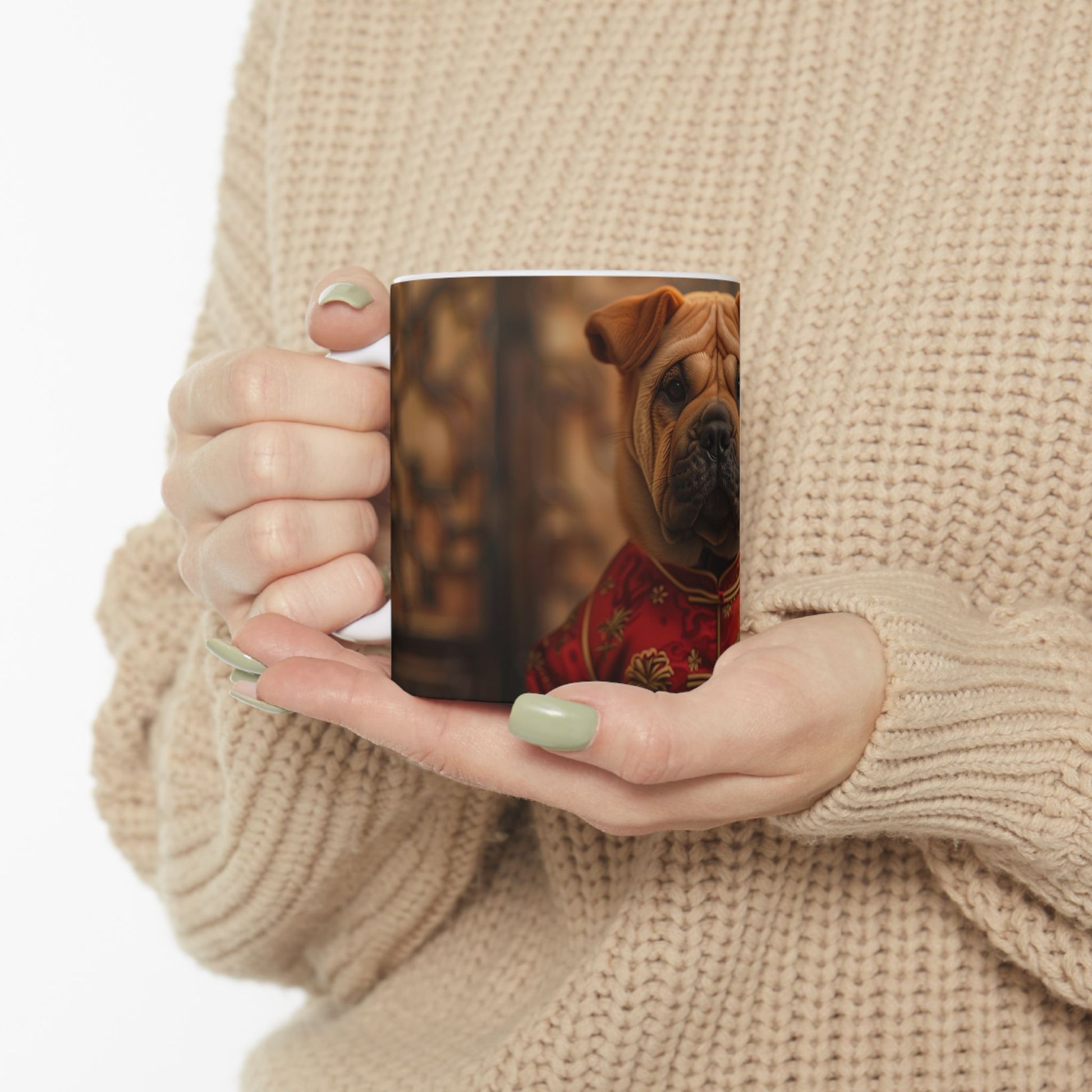 Chinese Shar-Pei Mug – Tang Suit Dog Coffee Cup - Pikipa