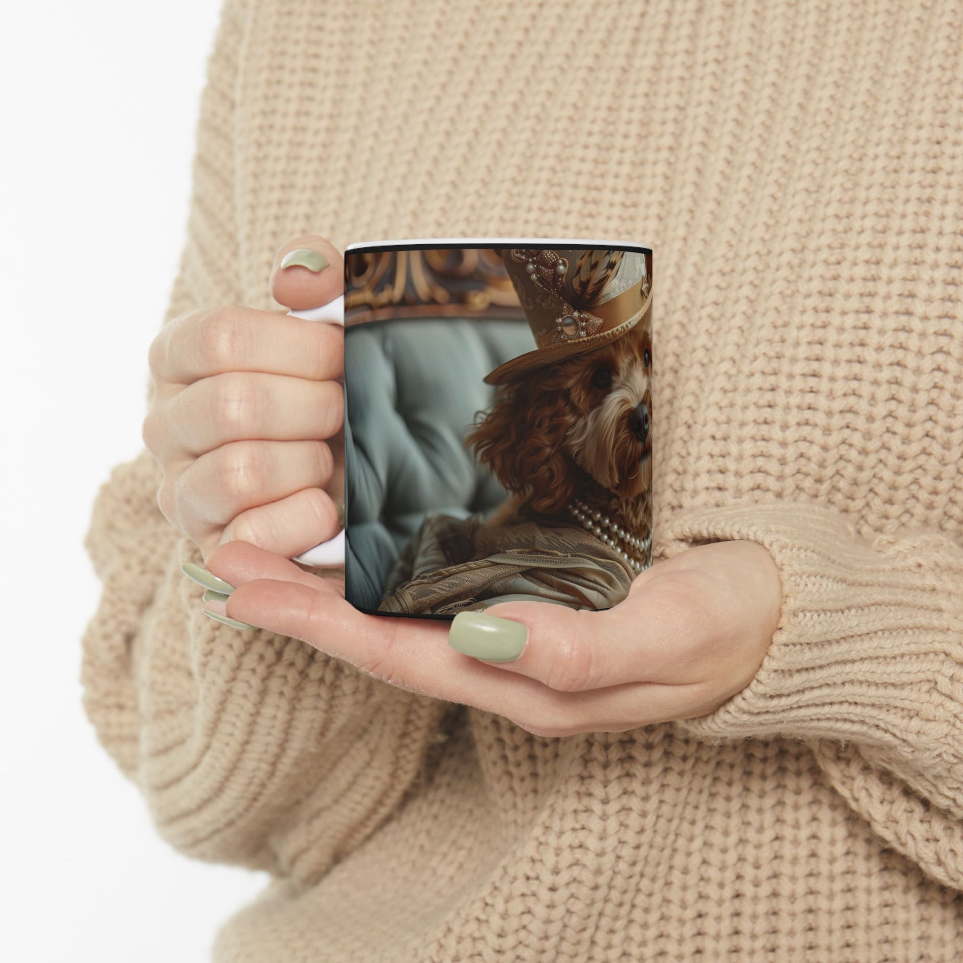 Goldendoodle Fashionista Mug – Stylish Dog Coffee Cup - Pikipa