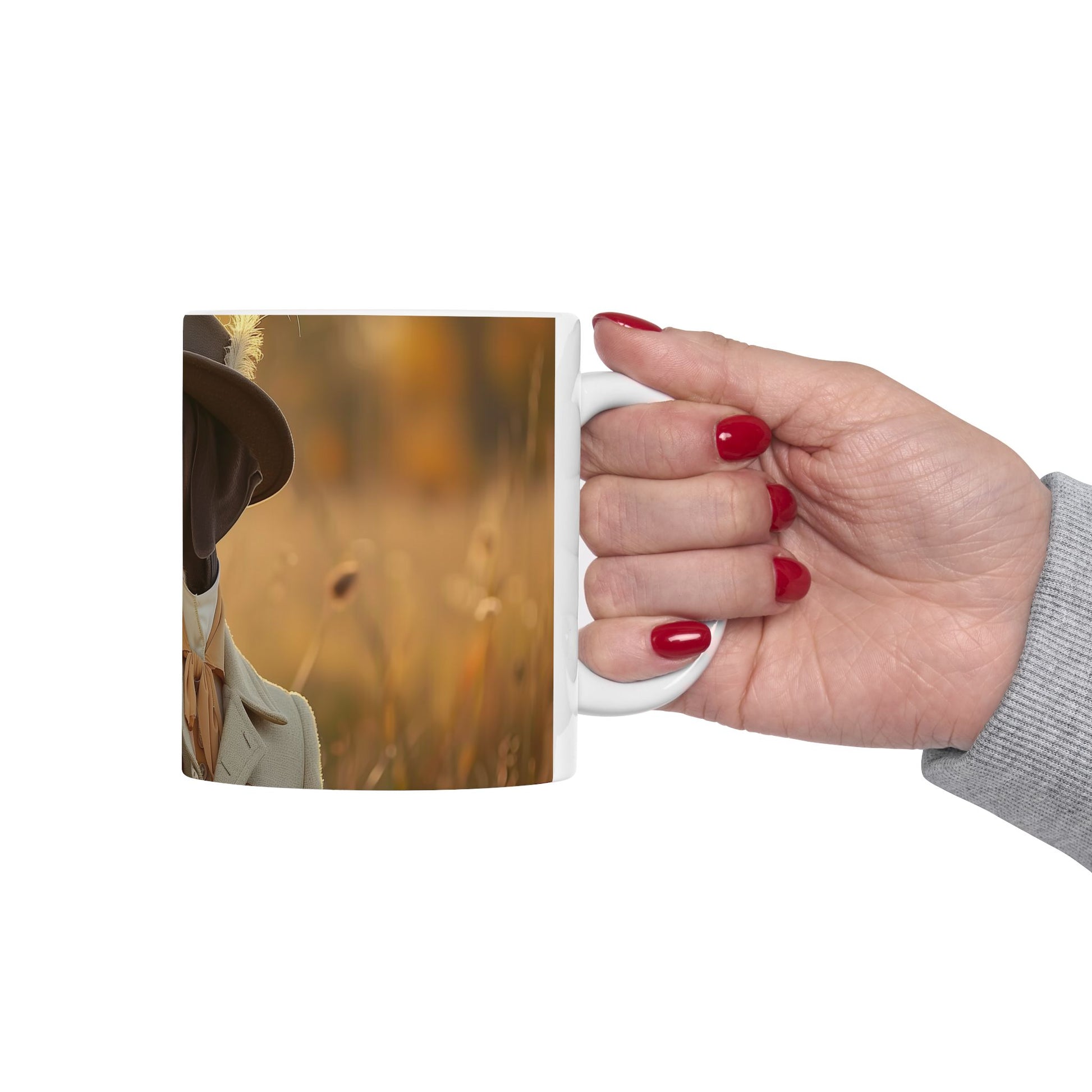 English Pointer Mug – Elegant Equestrian Lady Dog Cup - Pikipa