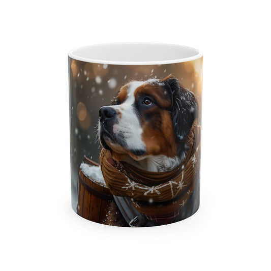 Saint Bernard Explorer Mug – Unique Alpine Rescue Dog Coffee Cup - Pikipa