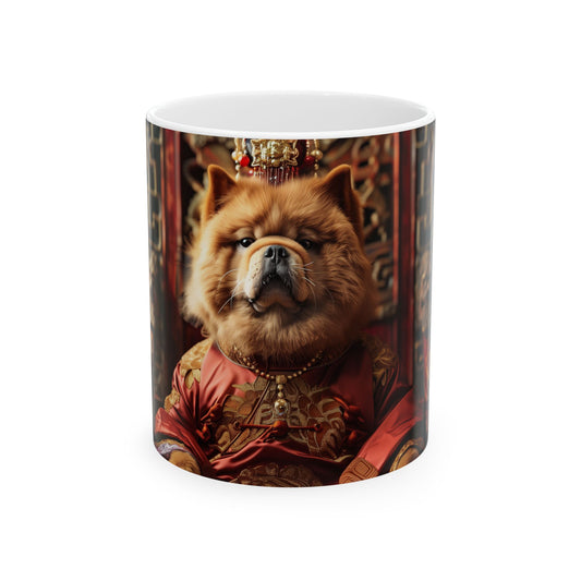 Chow Chow Emperor Mug – Noble Dog Art Coffee Cup - Pikipa