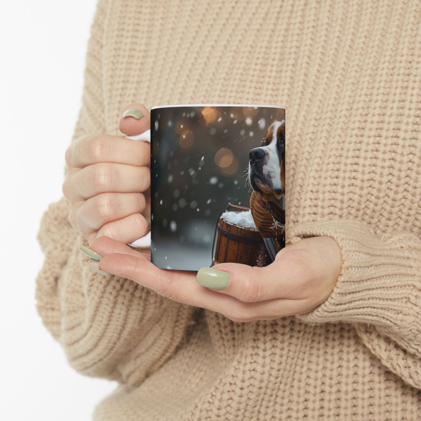 Saint Bernard Explorer Mug – Unique Alpine Rescue Dog Coffee Cup - Pikipa