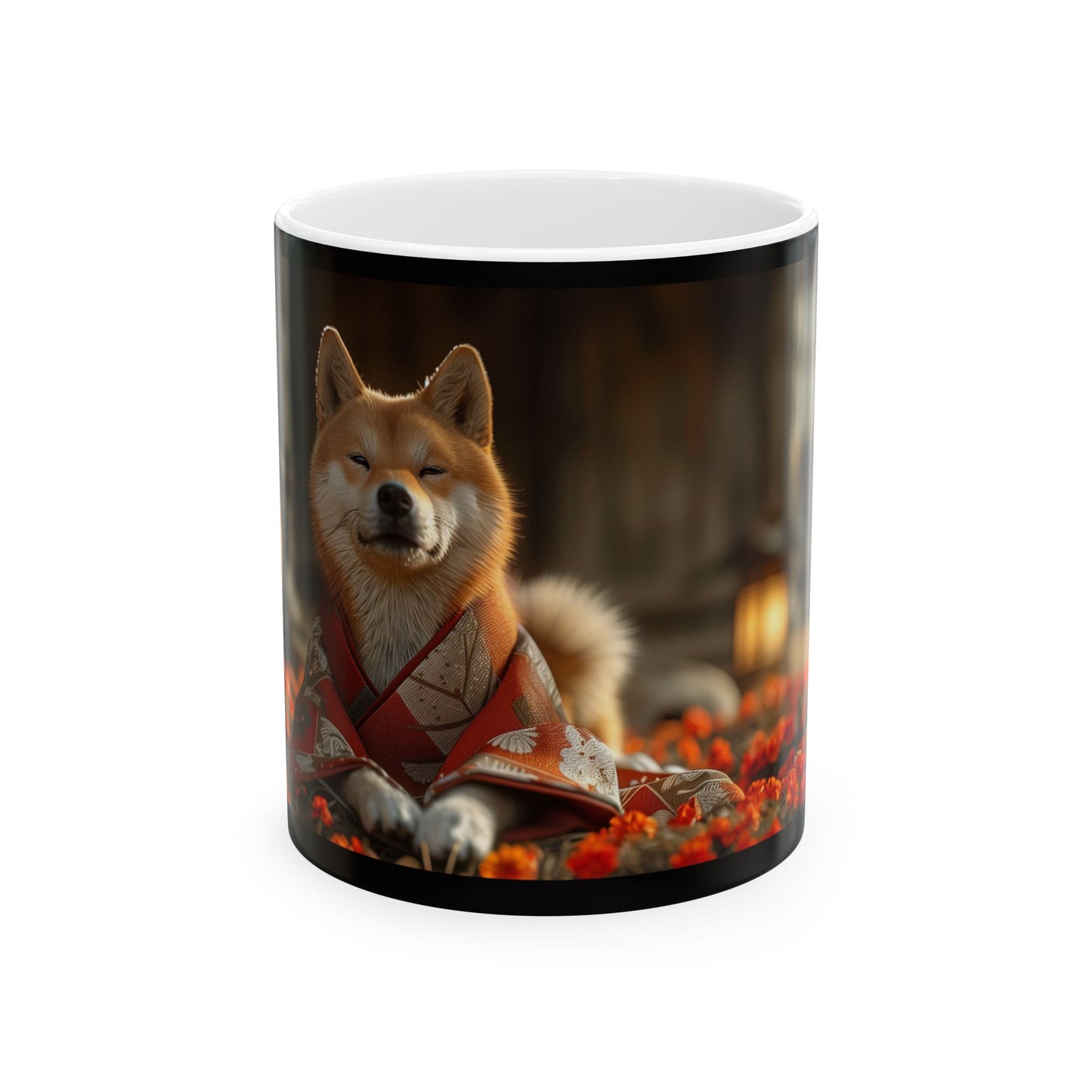 Shiba Inu Geisha Mug – Elegant Japanese Dog Coffee Cup - Pikipa