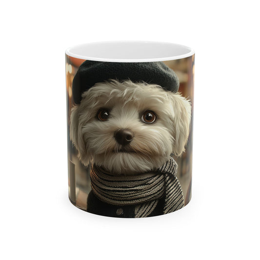 Coton de Tulear Mug – Parisian Artist Dog Cup for Creative Souls - Pikipa