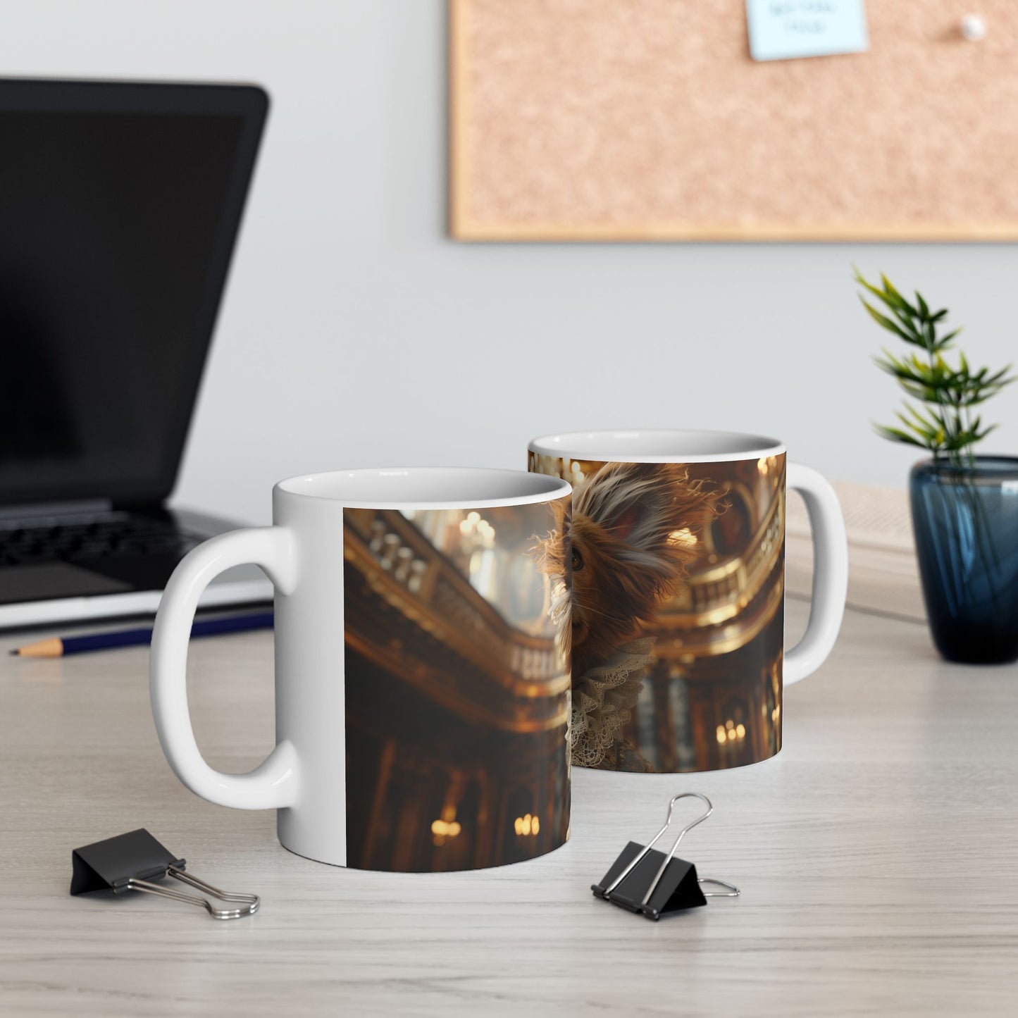 Papillon Nobleman Mug – French Royalty Dog Portrait Cup - Pikipa