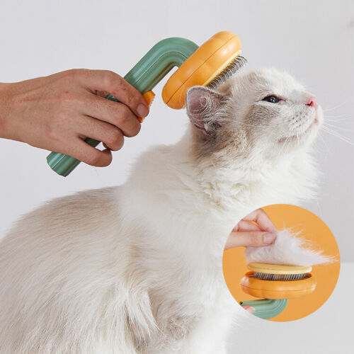 Pumpkin Pet Grooming Brush – Self-Cleaning Slicker for a Tangle-Free Coat - Pikipa