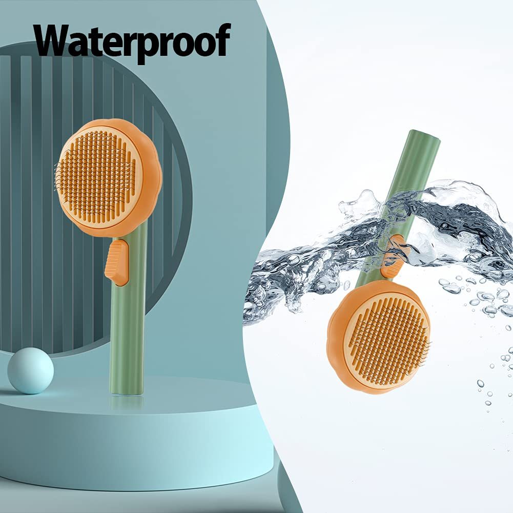 Pumpkin Pet Grooming Brush – Self-Cleaning Slicker for a Tangle-Free Coat - Pikipa