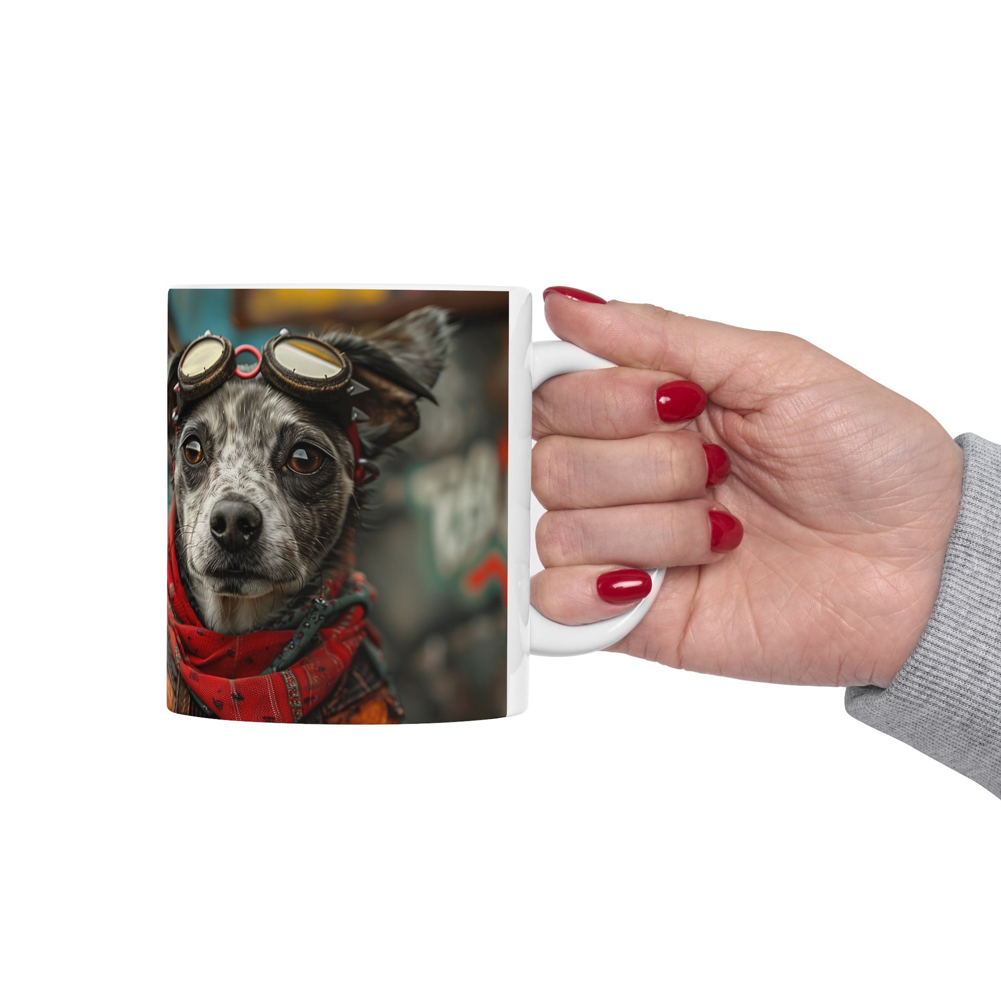 Whippet Fashionista Mug – Trendy Dog Coffee Cup - Pikipa