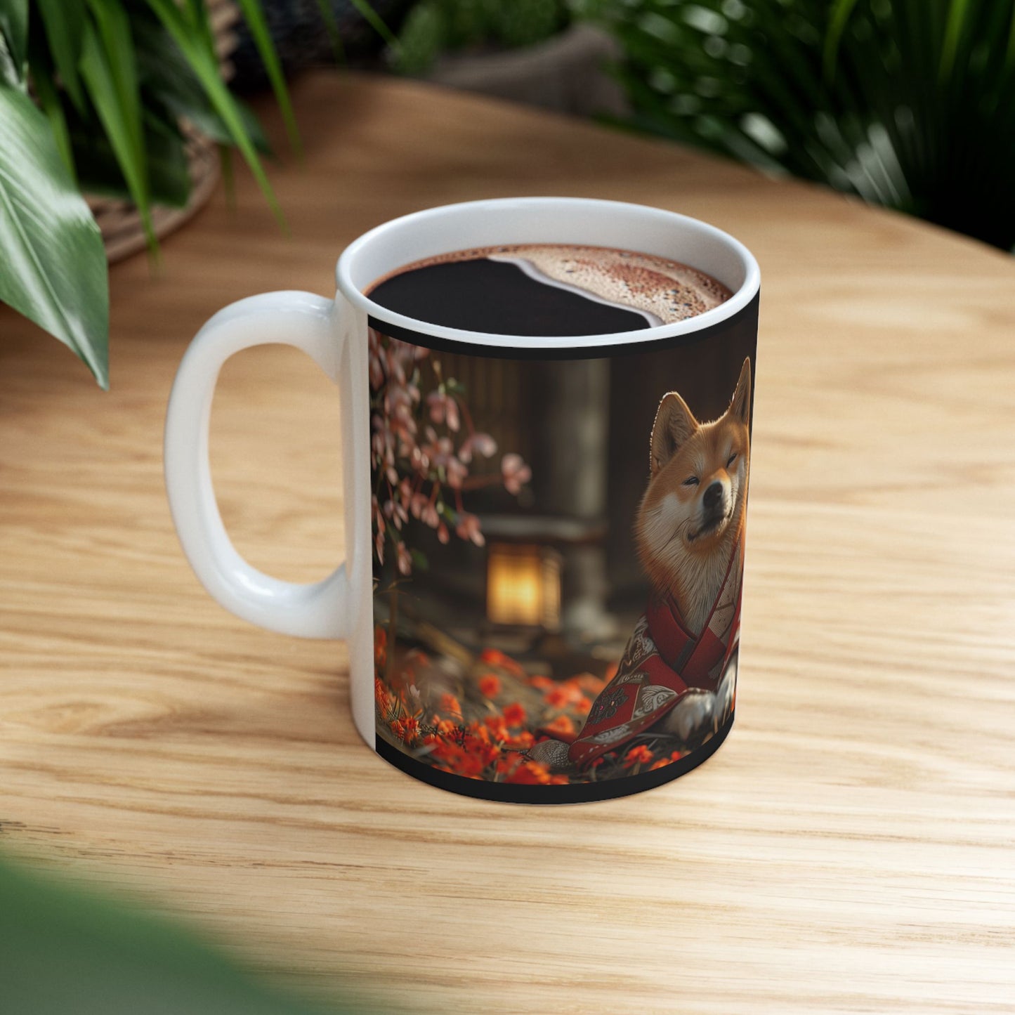 Shiba Inu Geisha Mug – Elegant Japanese Dog Coffee Cup - Pikipa