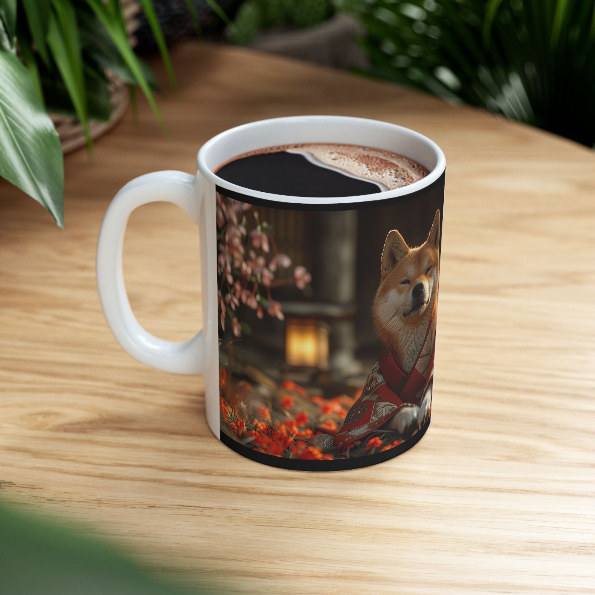 Shiba Inu Geisha Mug – Elegant Japanese Dog Coffee Cup - Pikipa