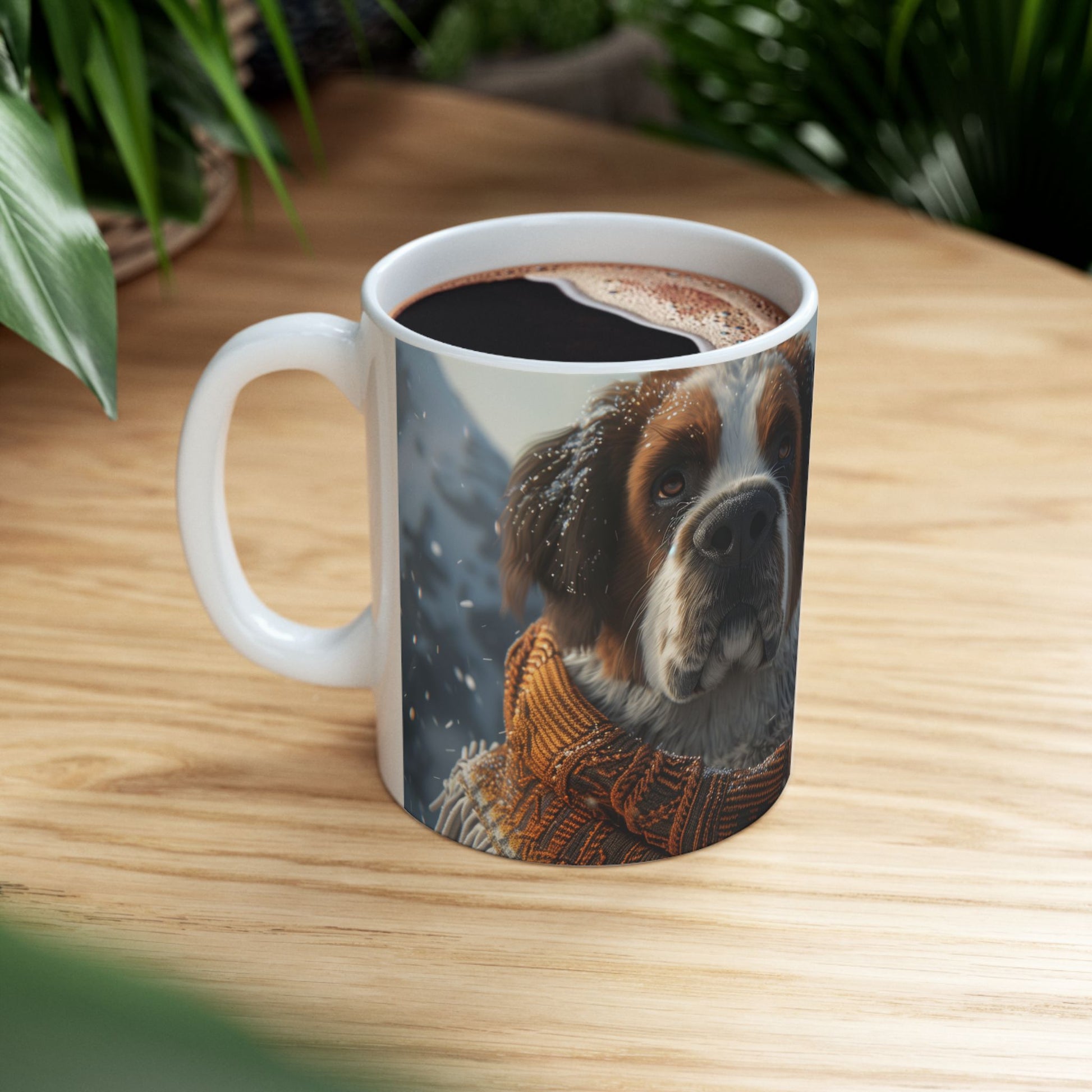 Saint Bernard Mug – Winter Dog Coffee Cup for Pet Lovers - Pikipa