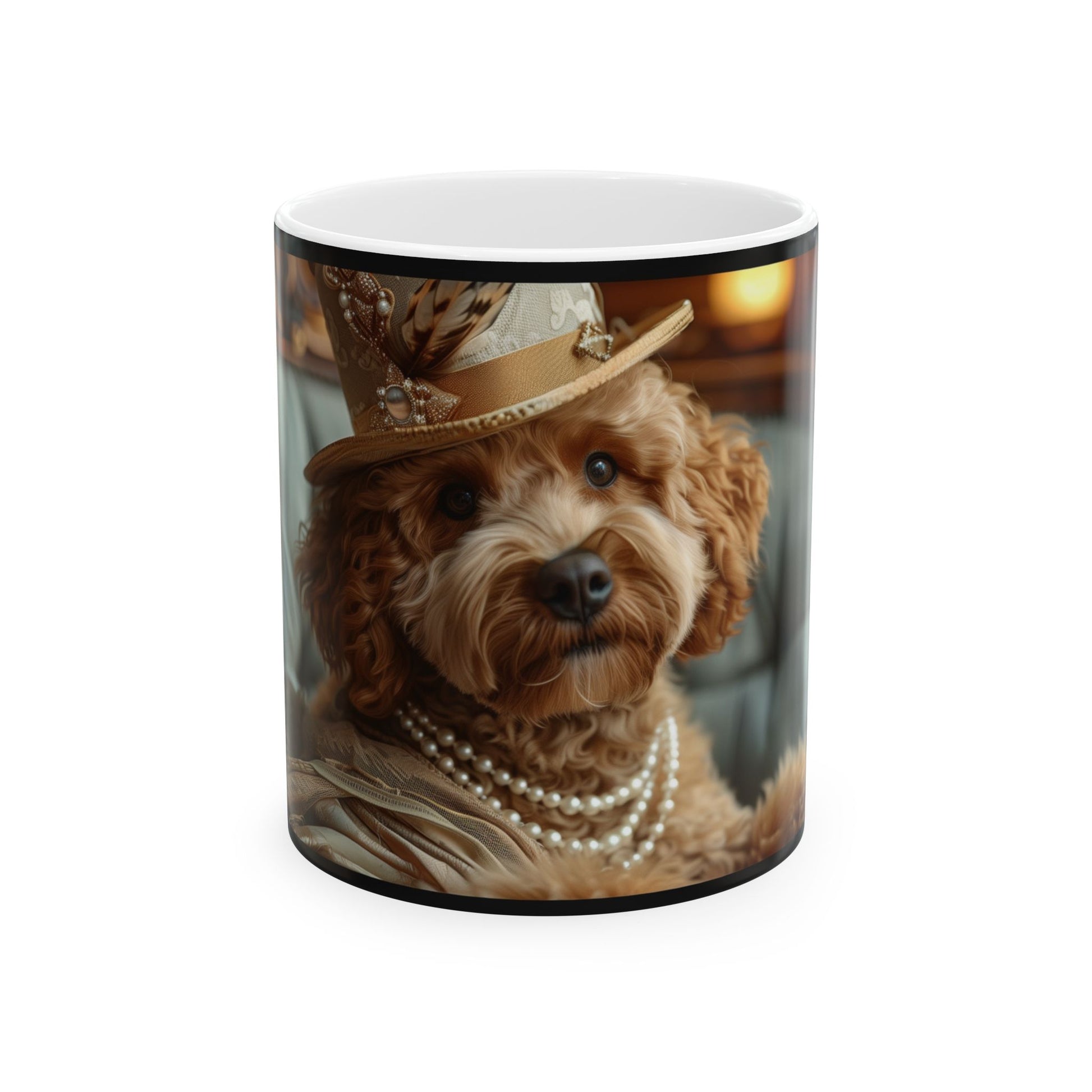 Goldendoodle Fashionista Mug – Stylish Dog Coffee Cup - Pikipa
