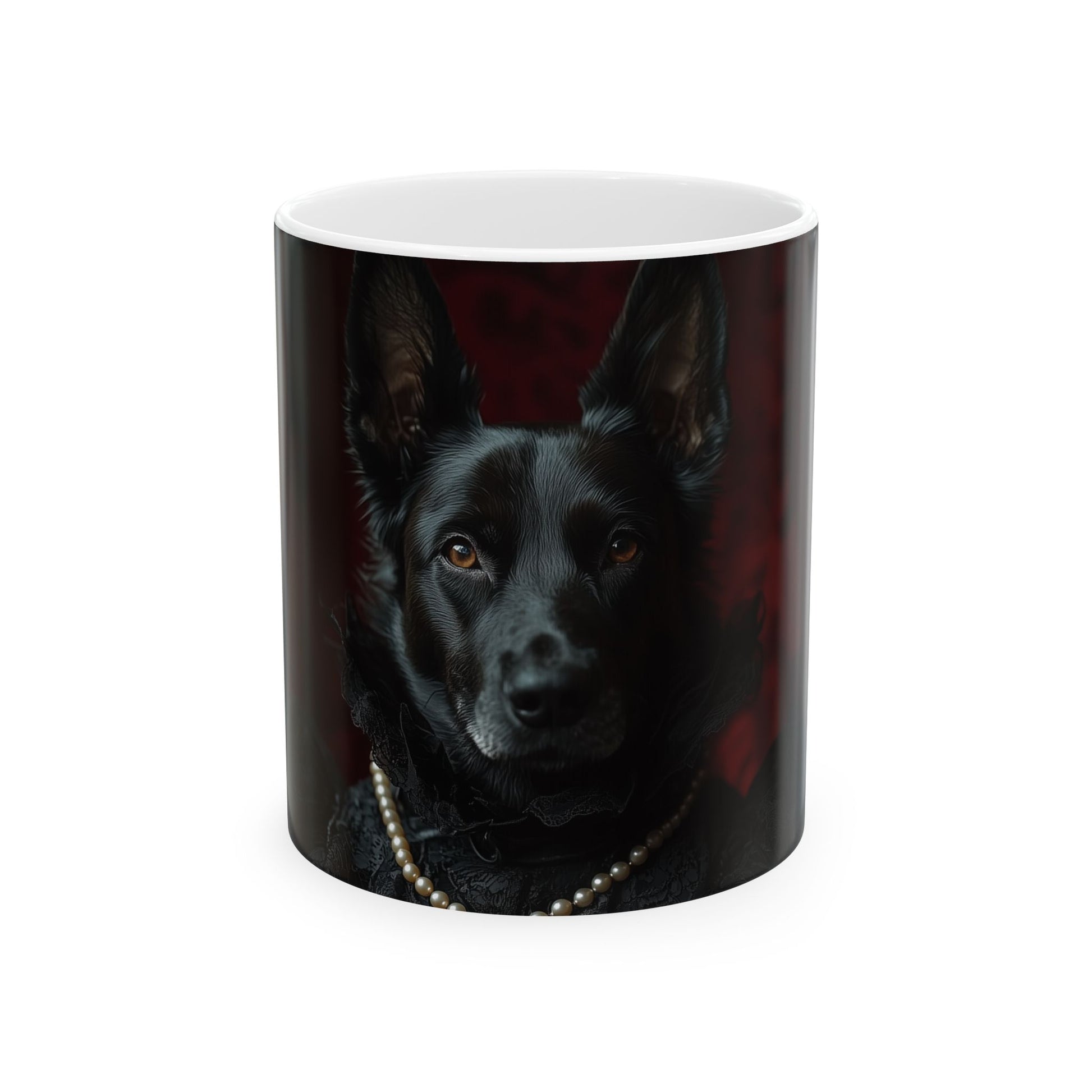 Belgian Sheepdog Mug – Mysterious Gothic Countess Dog Cup - Pikipa