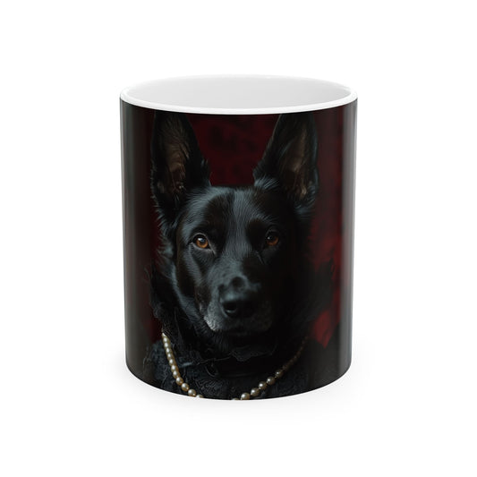 Belgian Sheepdog Mug – Mysterious Gothic Countess Dog Cup - Pikipa