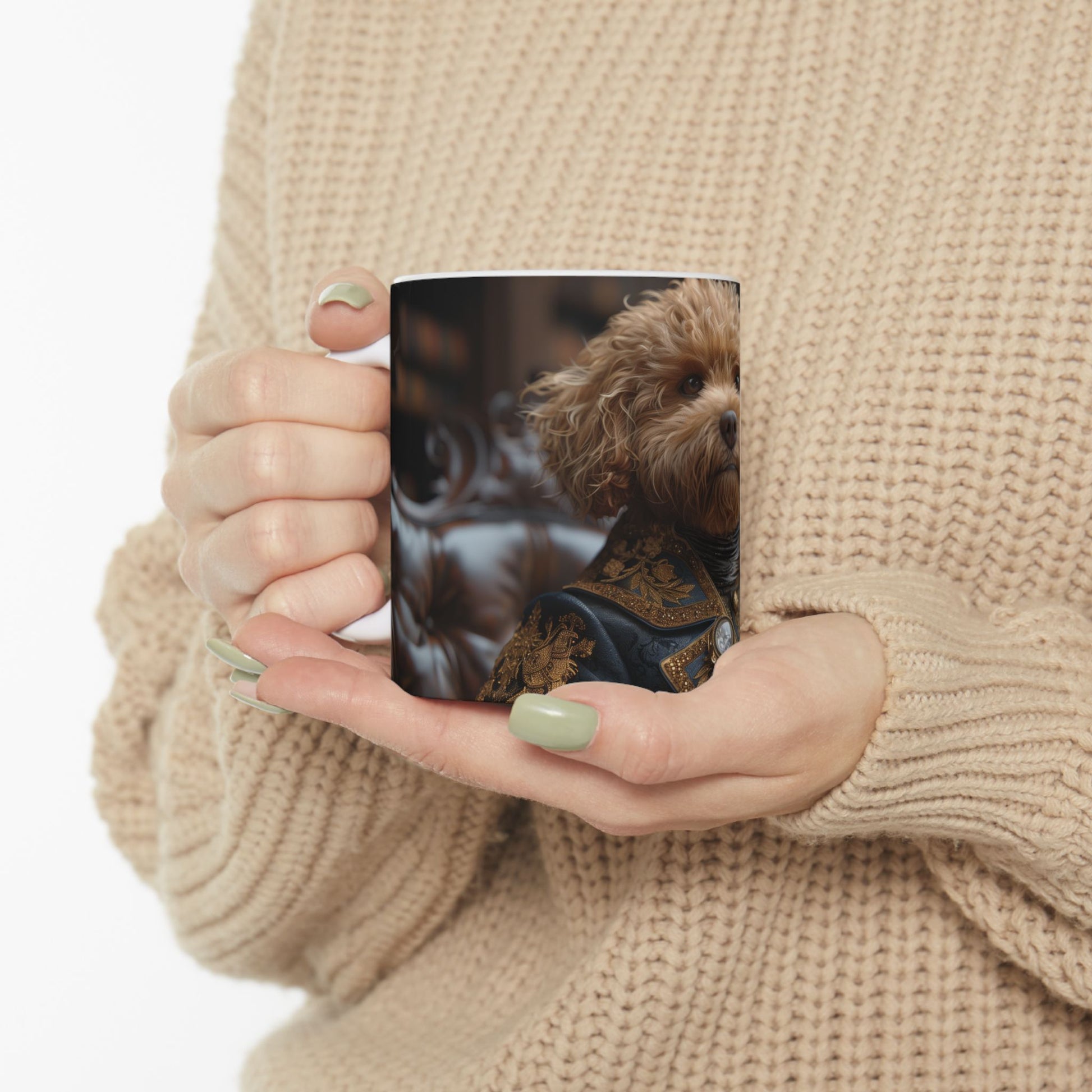 Goldendoodle Baron Mug – Aristocratic Dog Coffee Cup - Pikipa