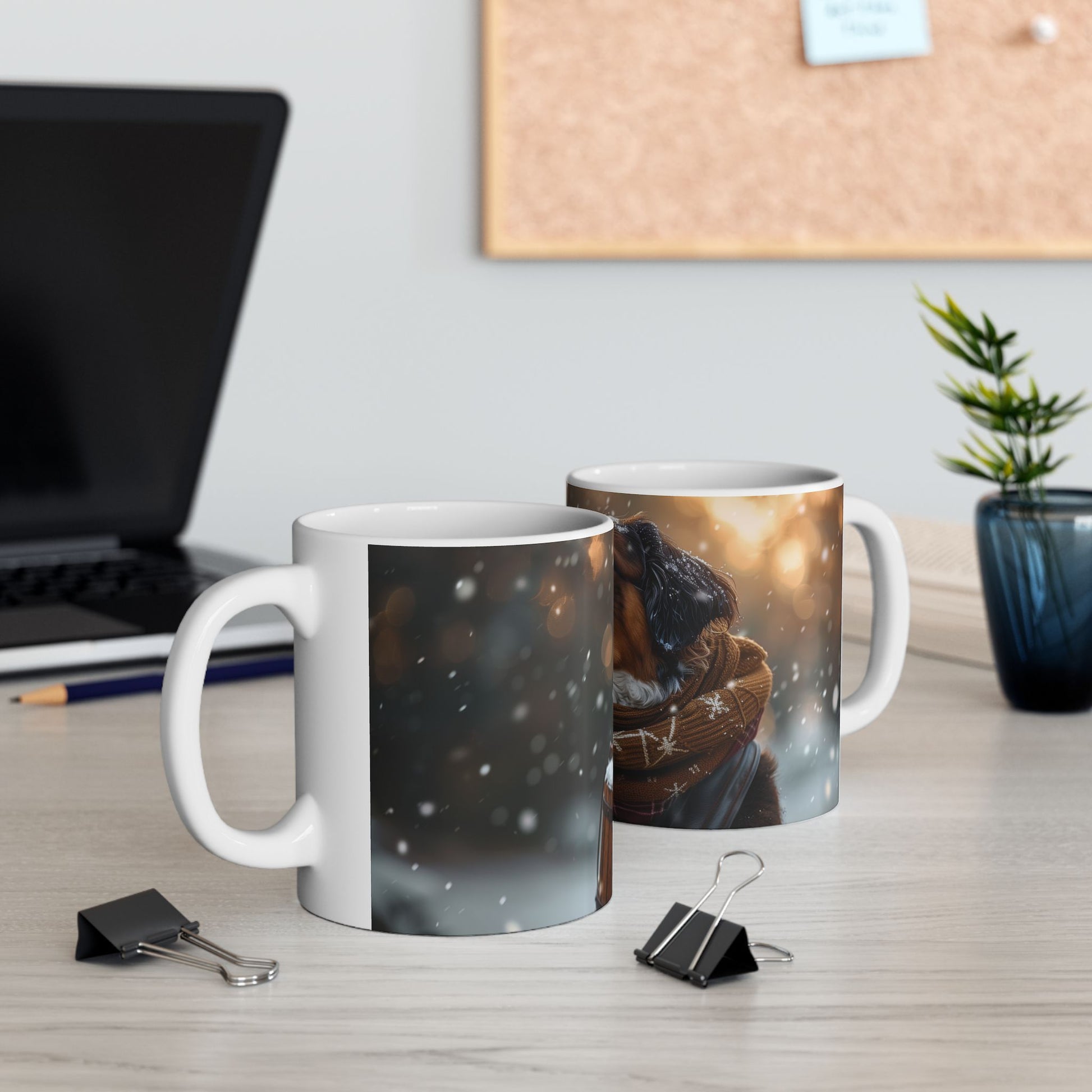 Saint Bernard Explorer Mug – Unique Alpine Rescue Dog Coffee Cup - Pikipa
